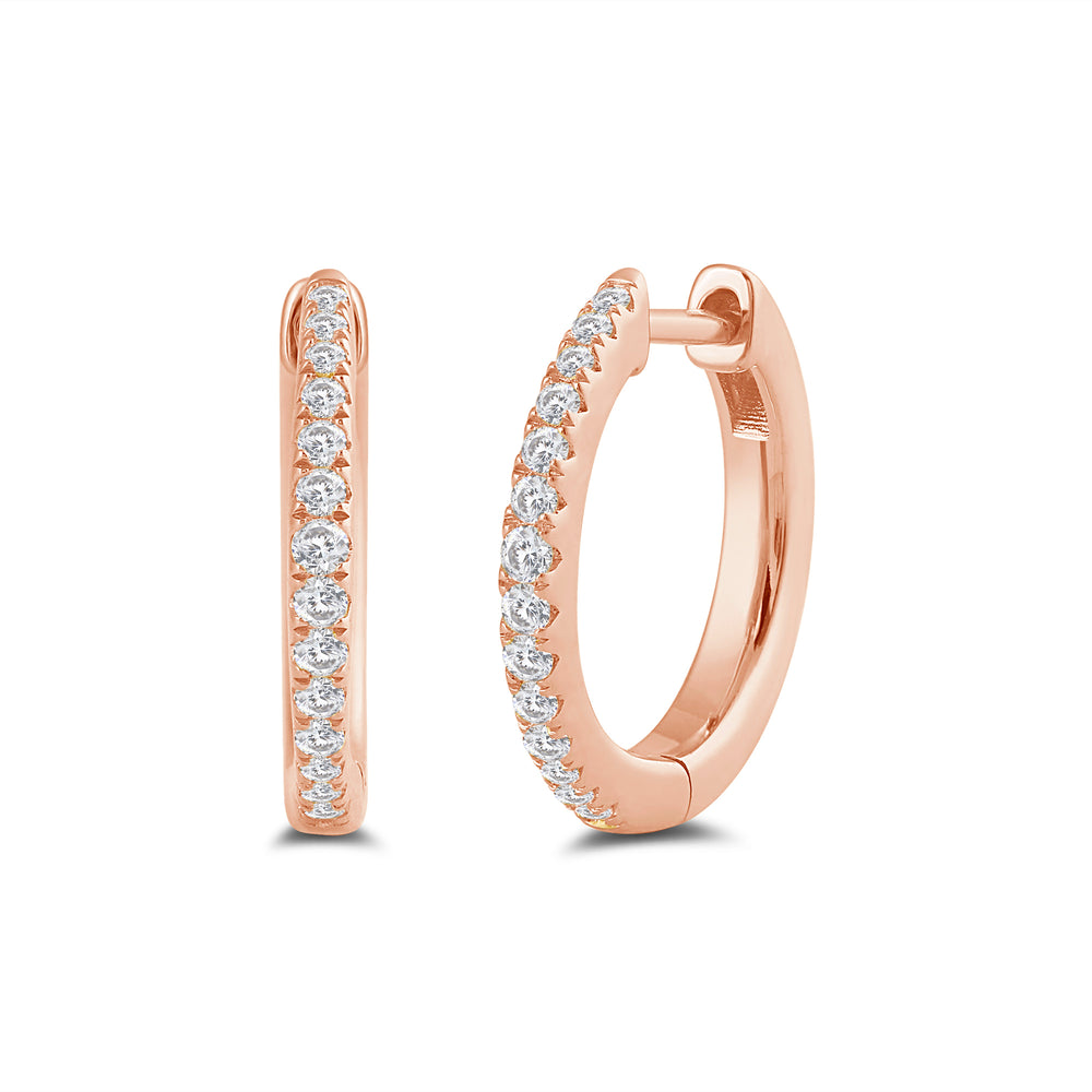 The Diamond Duo Set with 14KT Rose Gold / Lab / 3/8 Cut Diamond in 14KT Rose Gold / Lab / 3/8 view 3
