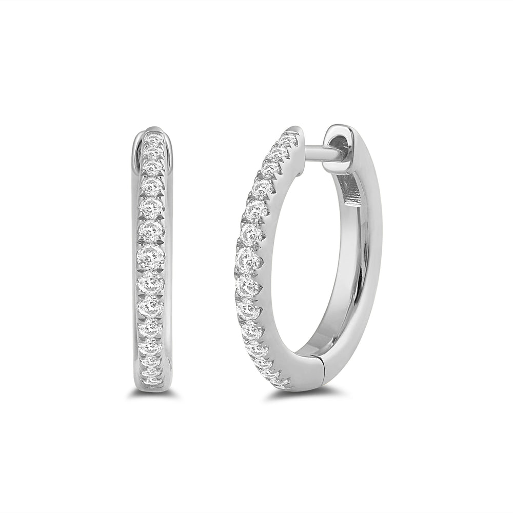 The Diamond Duo Set with 14KT White Gold / Lab / 3/8 Cut Diamond in 14KT White Gold / Lab / 3/8 view 3
