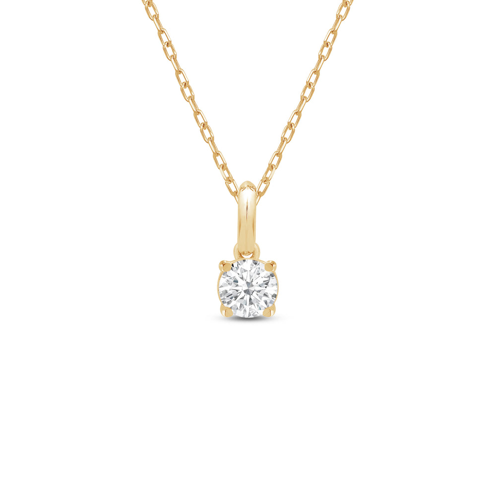 The Classic Set with 14KT Yellow Gold / Lab / 1 Cut Diamond in 14KT Yellow Gold / Lab / 1 view 3
