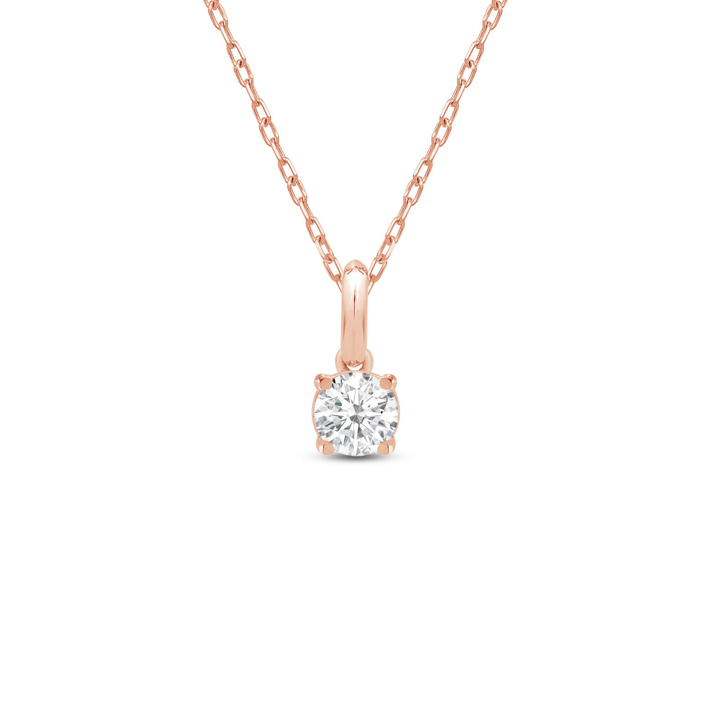 The Classic Set with 14KT Rose Gold / Lab / 1 Cut Diamond in 14KT Rose Gold / Lab / 1 view 3
