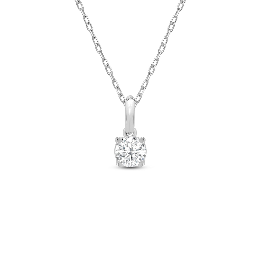 The Classic Set with 14KT White Gold / Lab / 1 Cut Diamond in 14KT White Gold / Lab / 1 view 3
