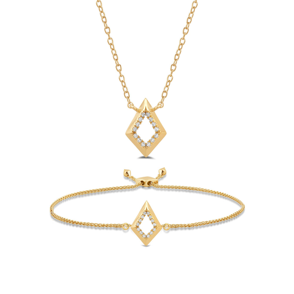 The Diamond Set with 14KT Yellow Gold / Lab / 1/6 Cut Diamond in 14KT Yellow Gold / Lab / 1/6 view 1
