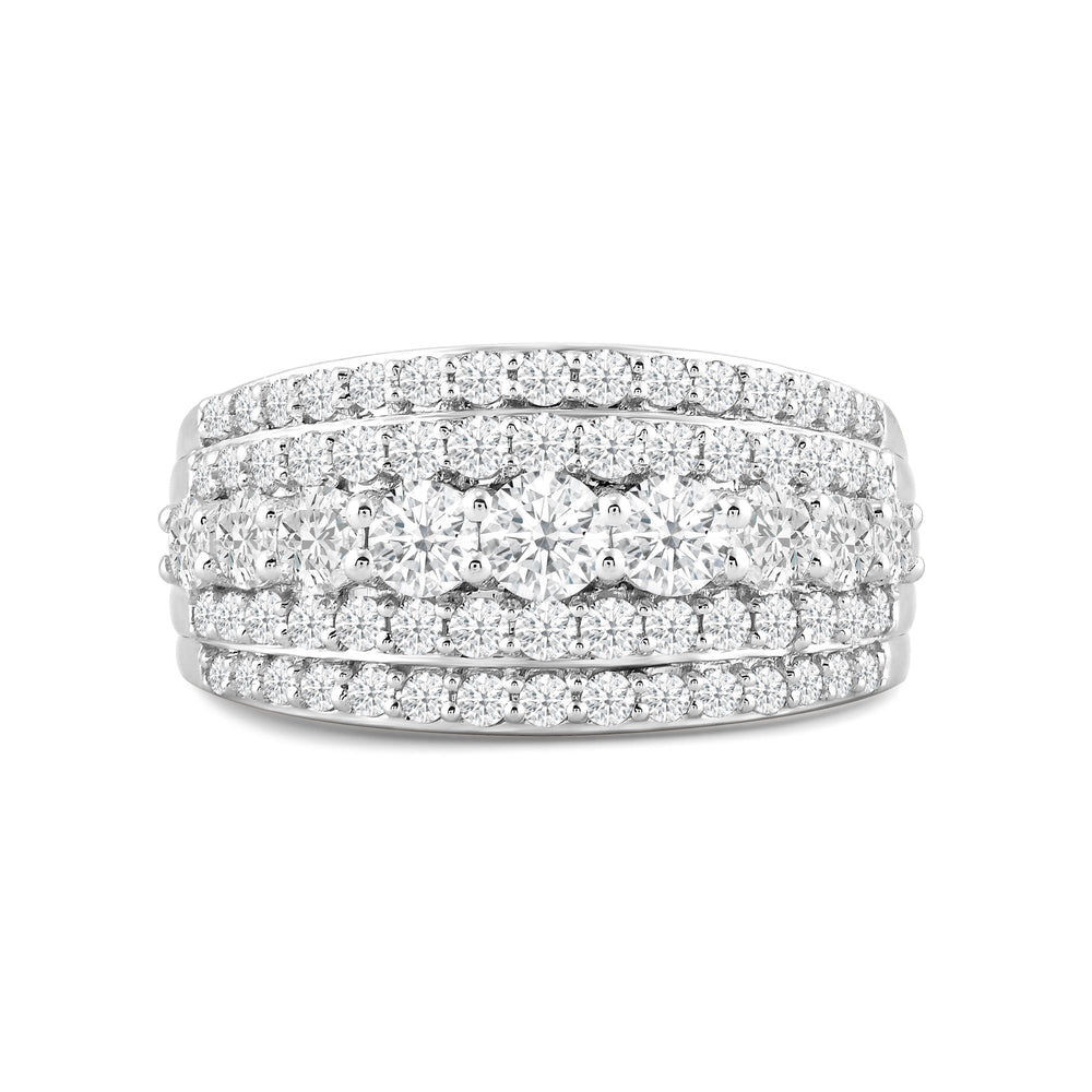 Glamour Diamond Fashion Ring with 14KT White Gold / Lab / 1 1/2 Cut Diamond in 14KT White Gold / Lab / 1 1/2 view 1

