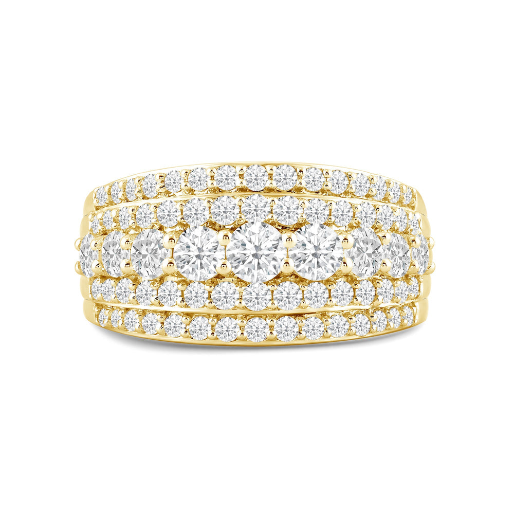 Glamour Diamond Fashion Ring with 14KT Yellow Gold / Lab / 1 1/2 Cut Diamond in 14KT Yellow Gold / Lab / 1 1/2 view 1
