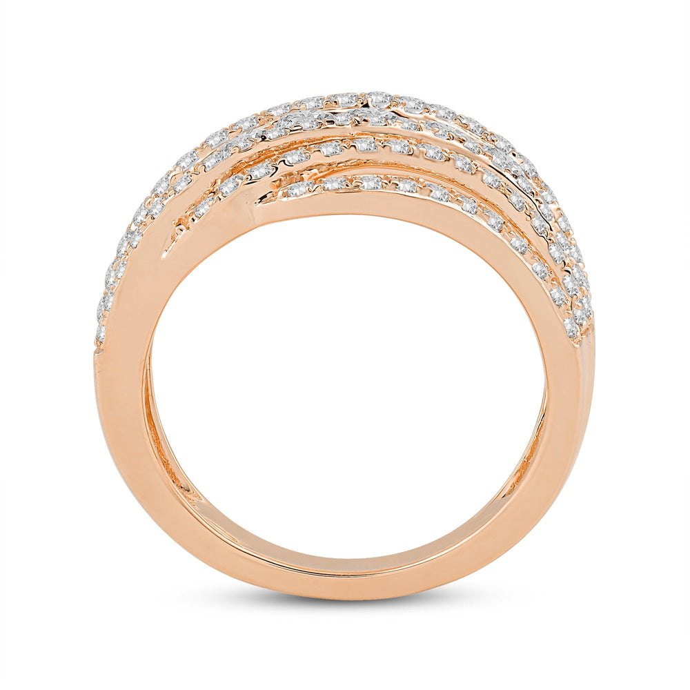 Cocktail Queen Diamond Fashion Ring with 14KT Rose Gold / Lab / 1 3/4 Cut Diamond in 14KT Rose Gold / Lab / 1 3/4 view 2
