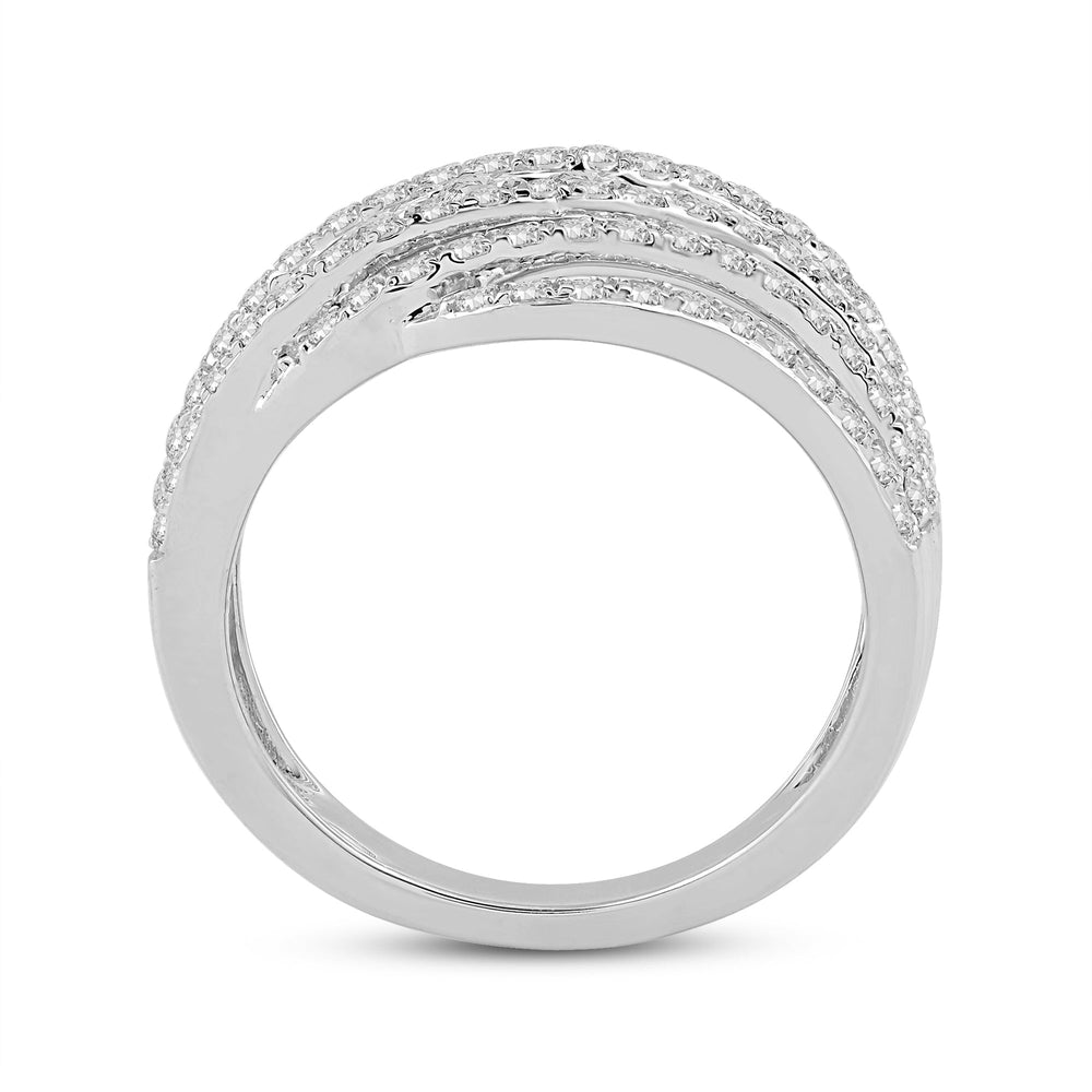 Cocktail Queen Diamond Fashion Ring with 14KT White Gold / Lab / 1 3/4 Cut Diamond in 14KT White Gold / Lab / 1 3/4 view 2
