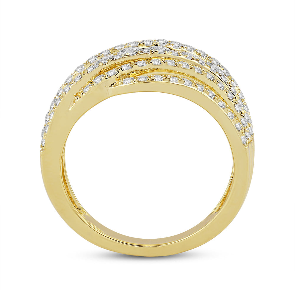 Cocktail Queen Diamond Fashion Ring with 14KT Yellow Gold / Lab / 1 3/4 Cut Diamond in 14KT Yellow Gold / Lab / 1 3/4 view 2
