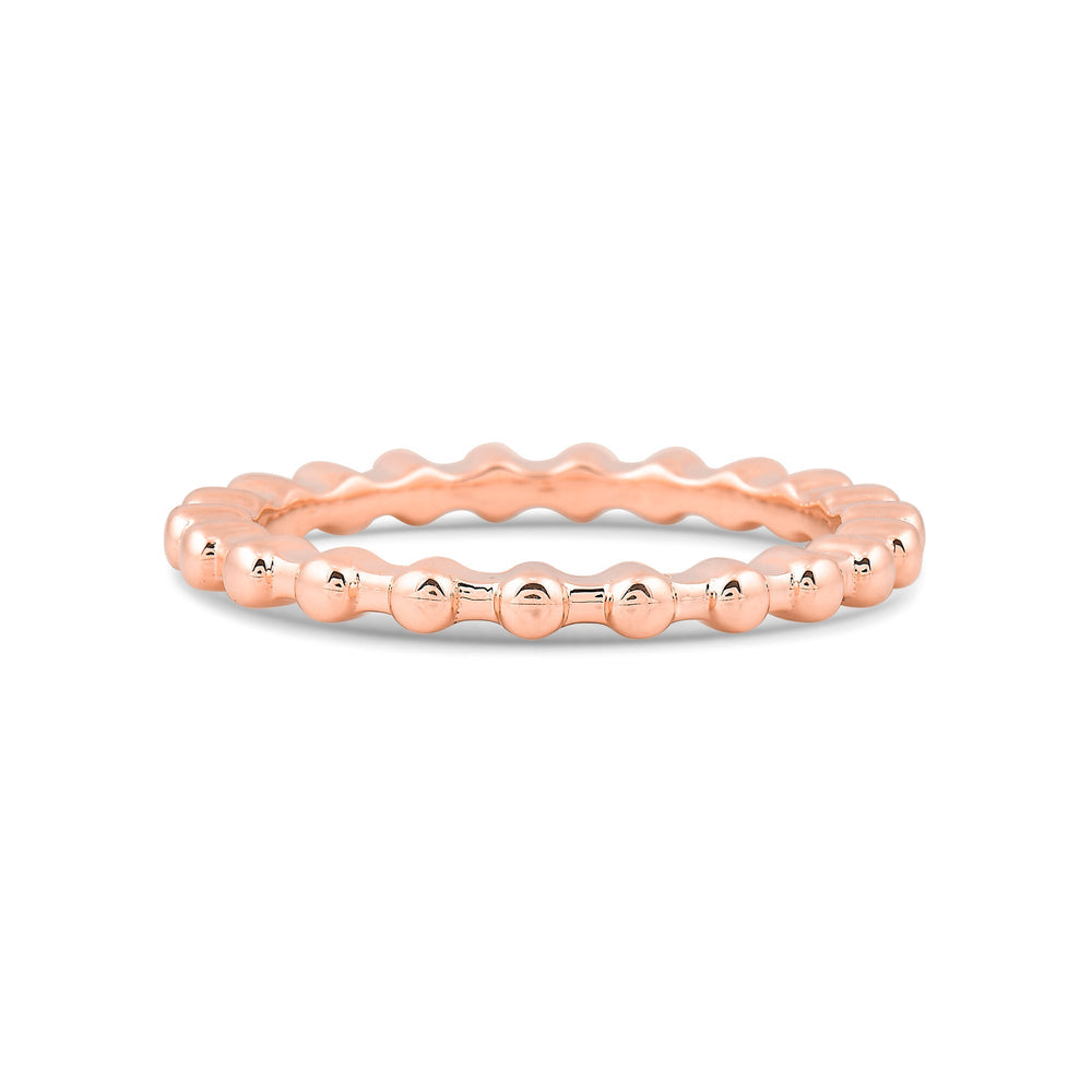 Beaded Fashion Ring with 14KT Rose Gold Cut Diamond in 14KT Rose Gold view 1
