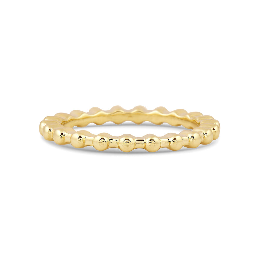 Beaded Fashion Ring with 14KT Yellow Gold Cut Diamond in 14KT Yellow Gold view 1
