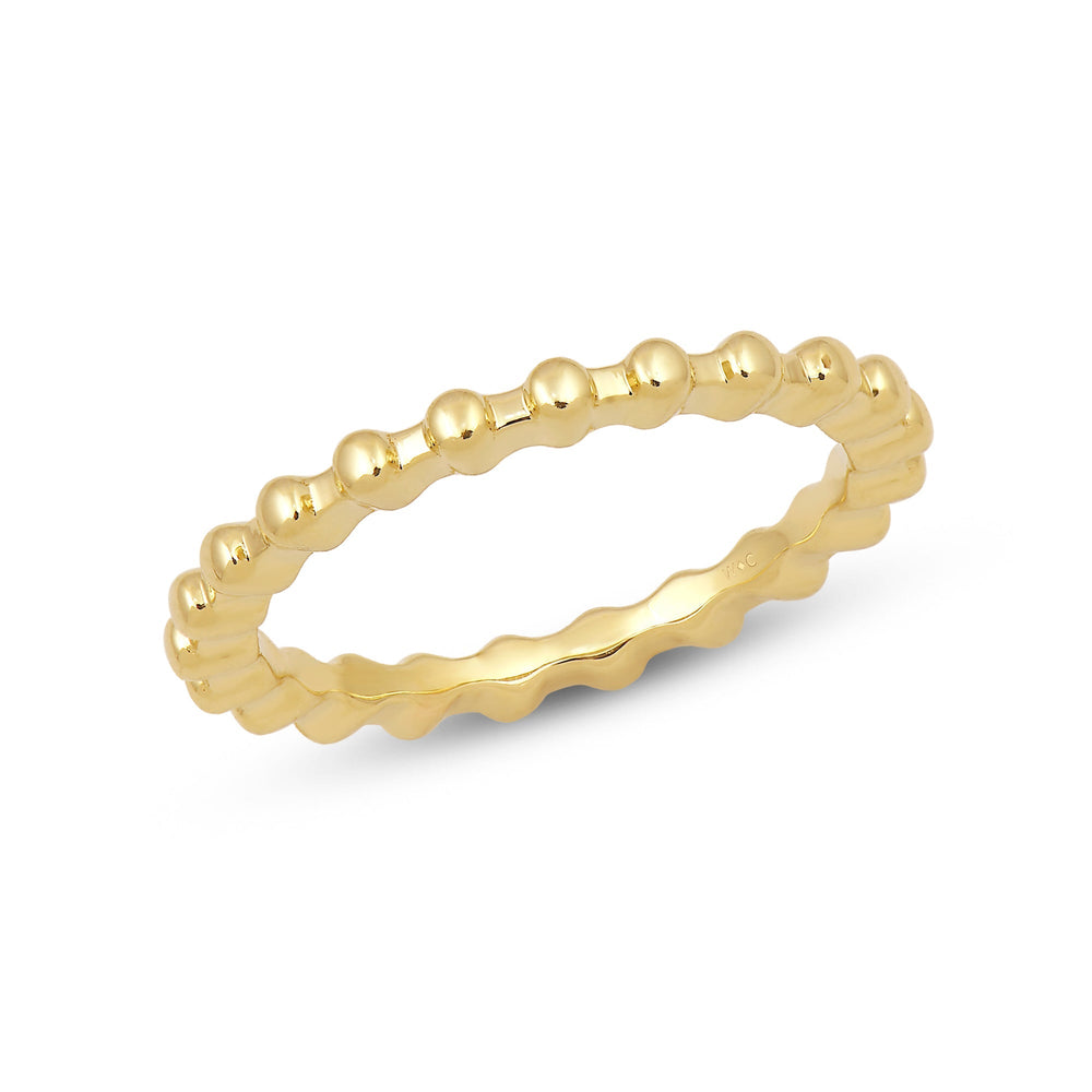 Beaded Fashion Ring with 14KT Yellow Gold Cut Diamond in 14KT Yellow Gold view 3

