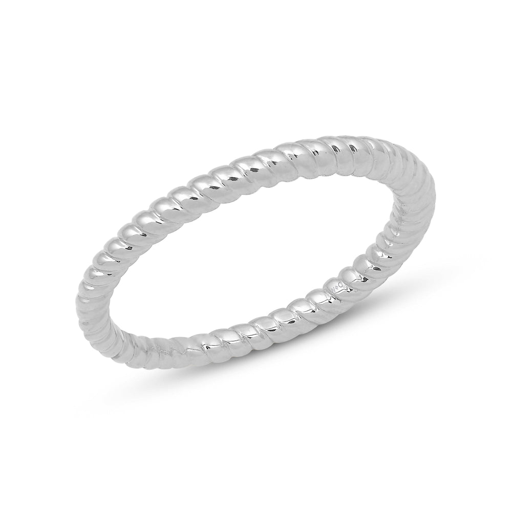 The Classic Stacker Set with 14KT White Gold / Lab / 1/5 Cut Diamond in 14KT White Gold / Lab / 1/5 view 5
