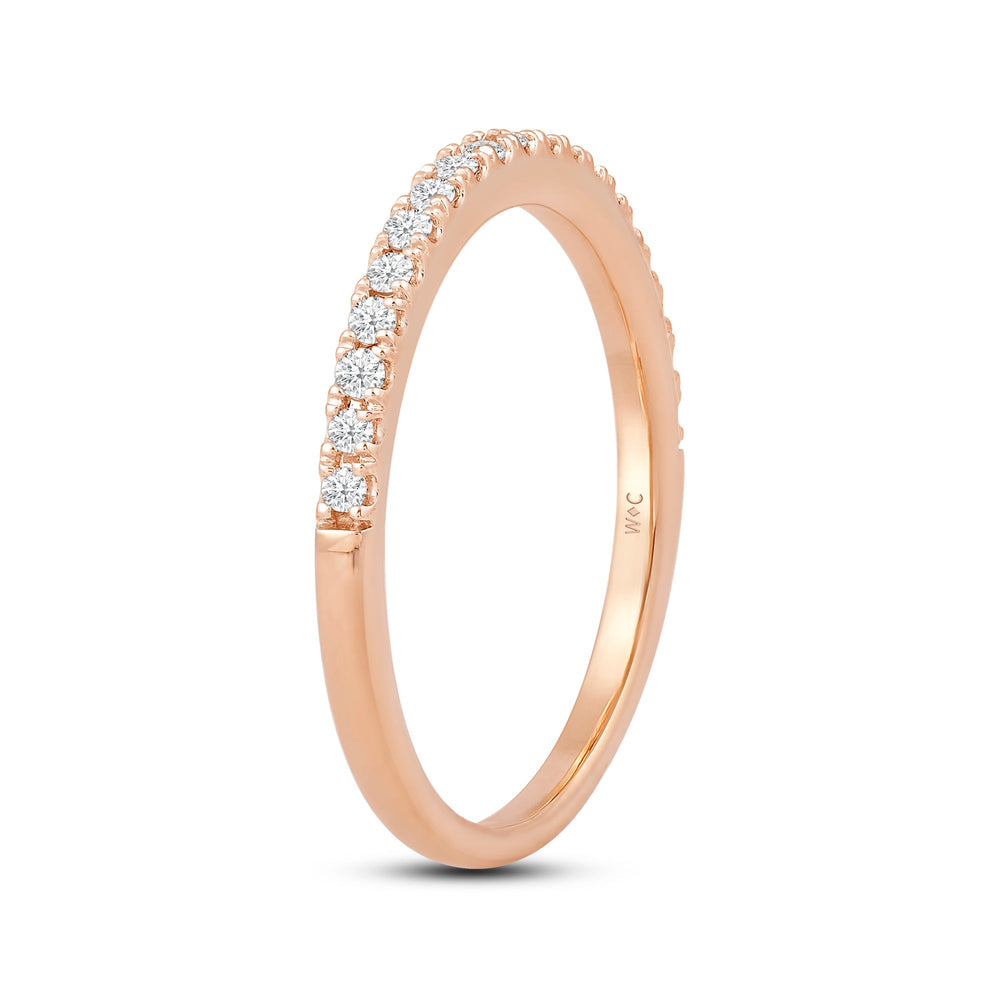 Studded Split Prong Diamond Fashion Ring with 14KT Rose Gold / Lab / 1/5 Cut Diamond in 14KT Rose Gold / Lab / 1/5 view 4
