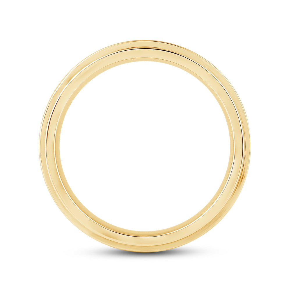 Channel Set Stepped Edge Classic Mens Band with 14KT Yellow Gold / Lab / 1 1/2 Cut Diamond in 14KT Yellow Gold / Lab / 1 1/2 view 2
