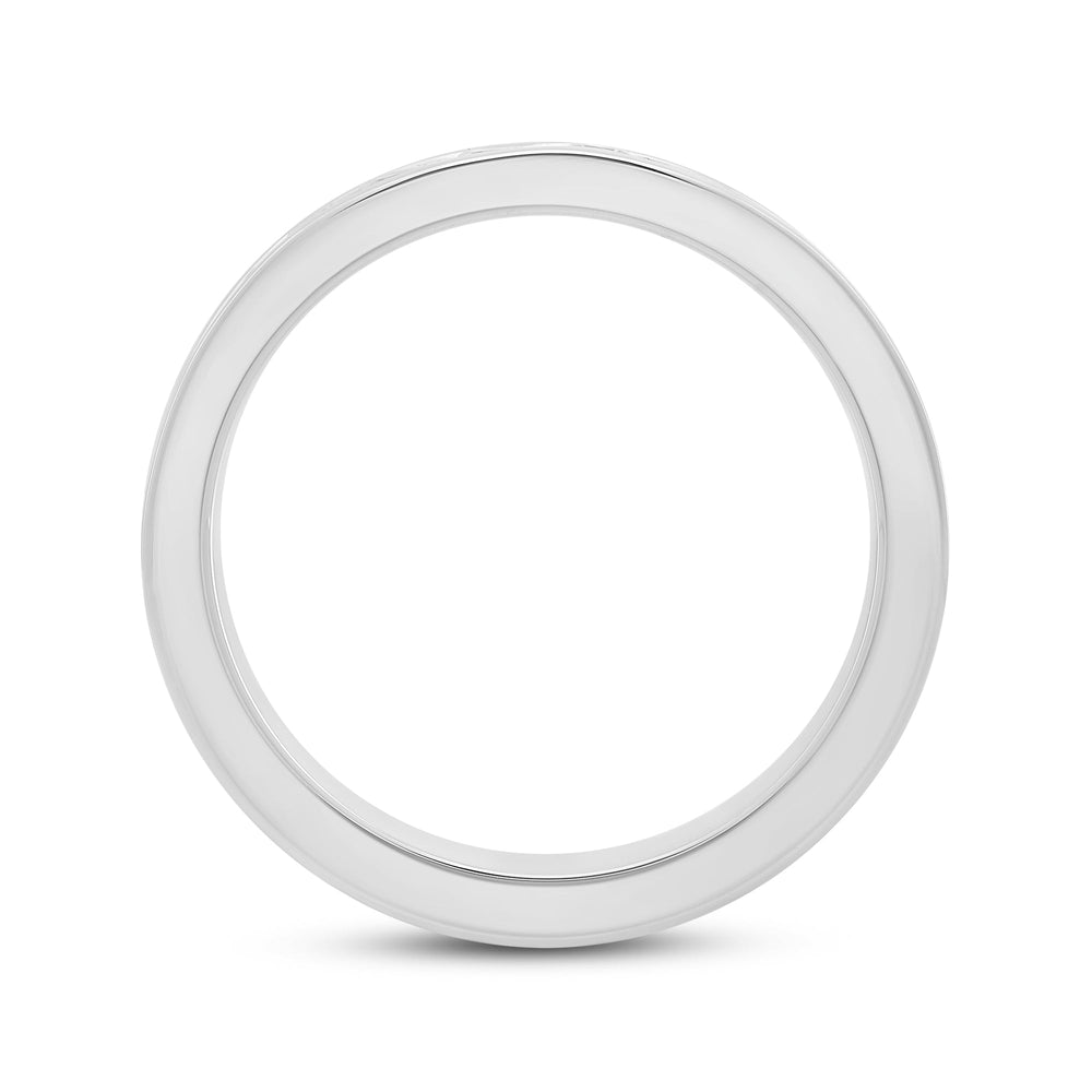 Channel Set Classic Mens Band with 14KT White Gold / Lab / 1 1/2 Cut Diamond in 14KT White Gold / Lab / 1 1/2 view 2
