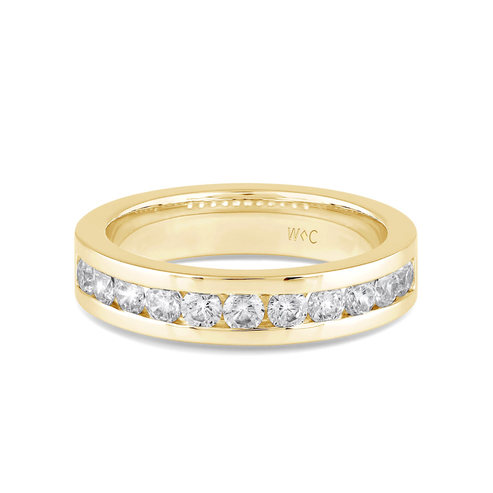 Channel Set Classic Mens Band with 14KT Yellow Gold / Lab / 1 1/2 Cut Diamond in 14KT Yellow Gold / Lab / 1 1/2 view 1
