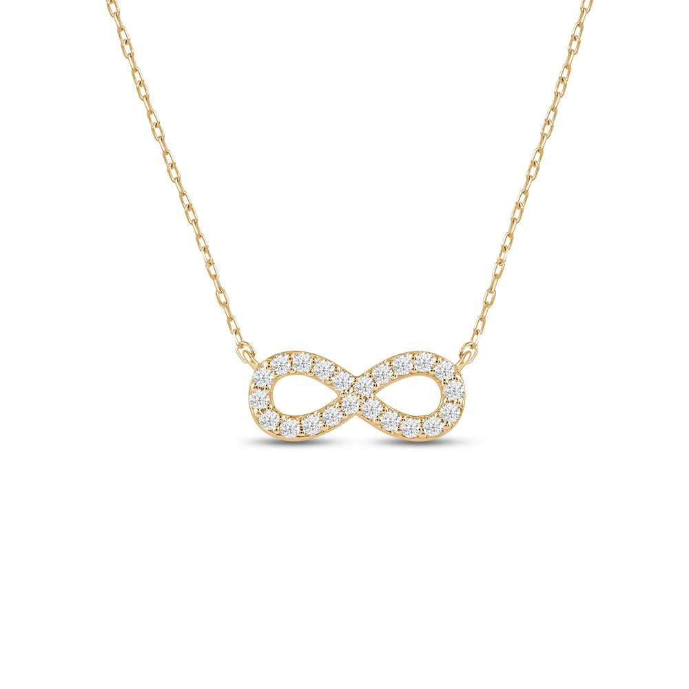 Lab Diamond Infinity Pendant with 14KT Yellow Gold / Lab / 1/5 Cut Diamond in 14KT Yellow Gold / Lab / 1/5 view 1
