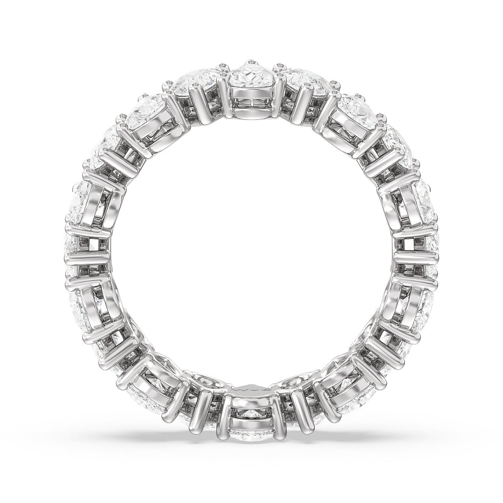 North-South Pear Eternity 5 cttw with Platinum / Natural / 5 Cut Diamond in 14KT Platinum / Natural / 5 view 3
