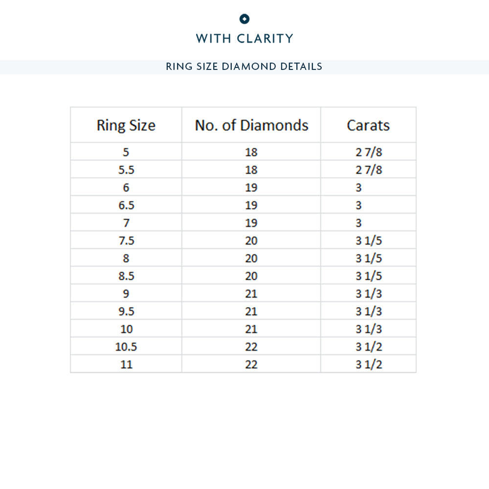 Emerald Trellis Eternity Ring with 18KT Yellow Gold / Natural / 3 Cut Diamond in 14KT Yellow Gold / Natural / 3 view 4
