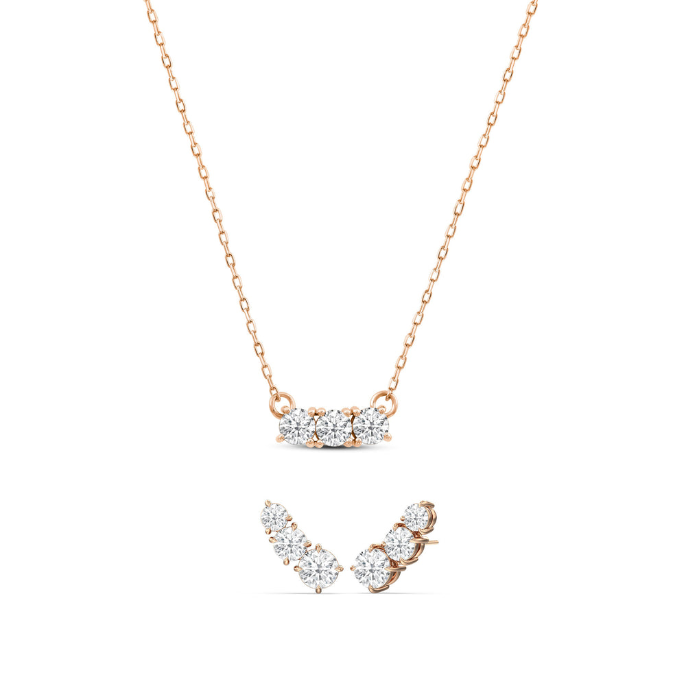The Cluster Set with 14KT Rose Gold / 1 1/2 Cut Diamond in 14KT Rose Gold / 1 1/2 view 1
