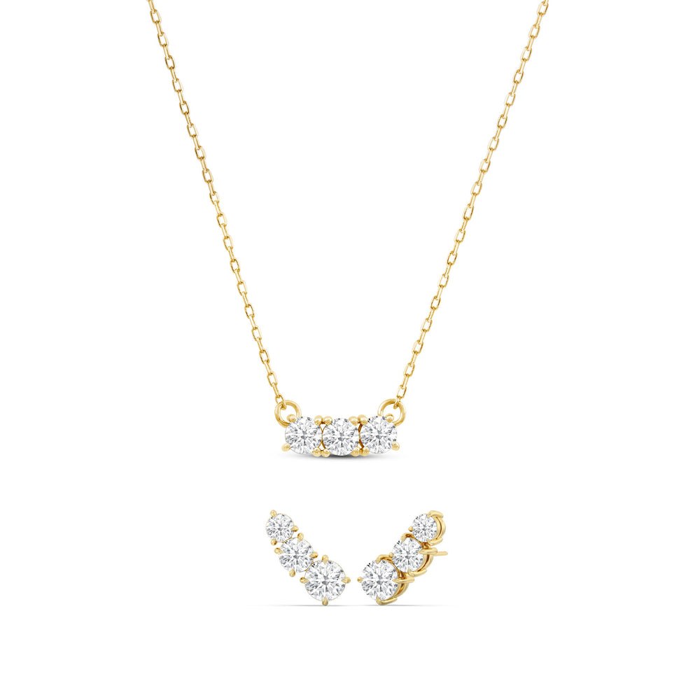 The Cluster Set with 14KT Yellow Gold / 1 1/2 Cut Diamond in 14KT Yellow Gold / 1 1/2 view 1

