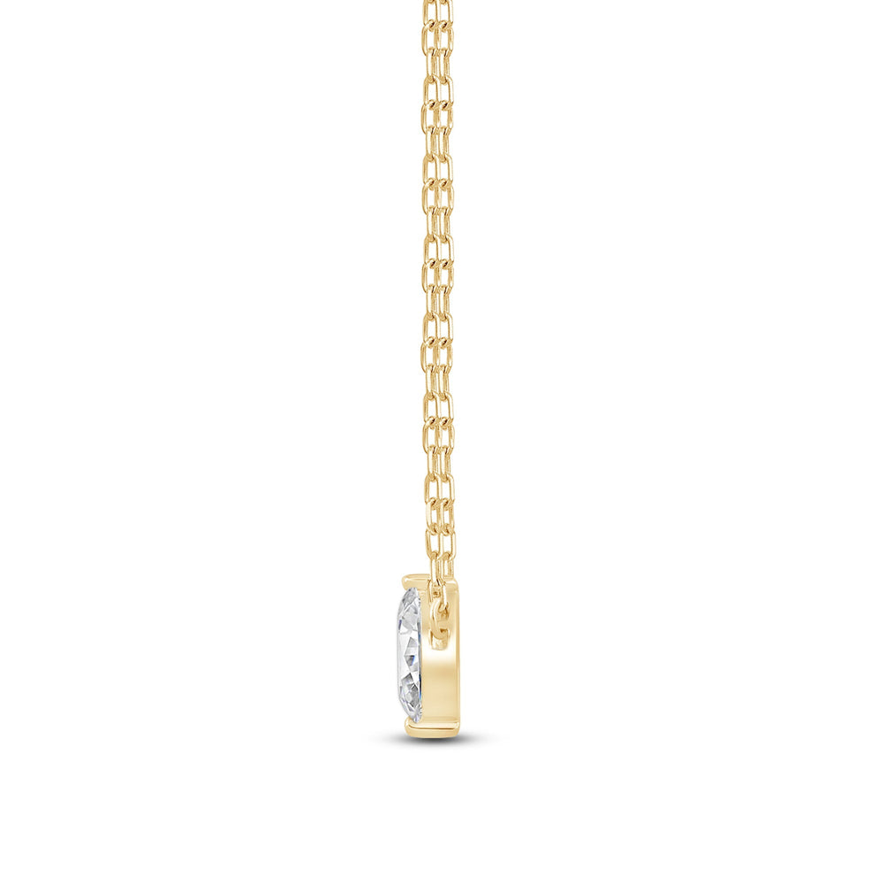 Duet Marquise Necklace with 14KT Yellow Gold / Lab / 1/2 Cut Diamond in 14KT Yellow Gold / Lab / 1/2 view 4
