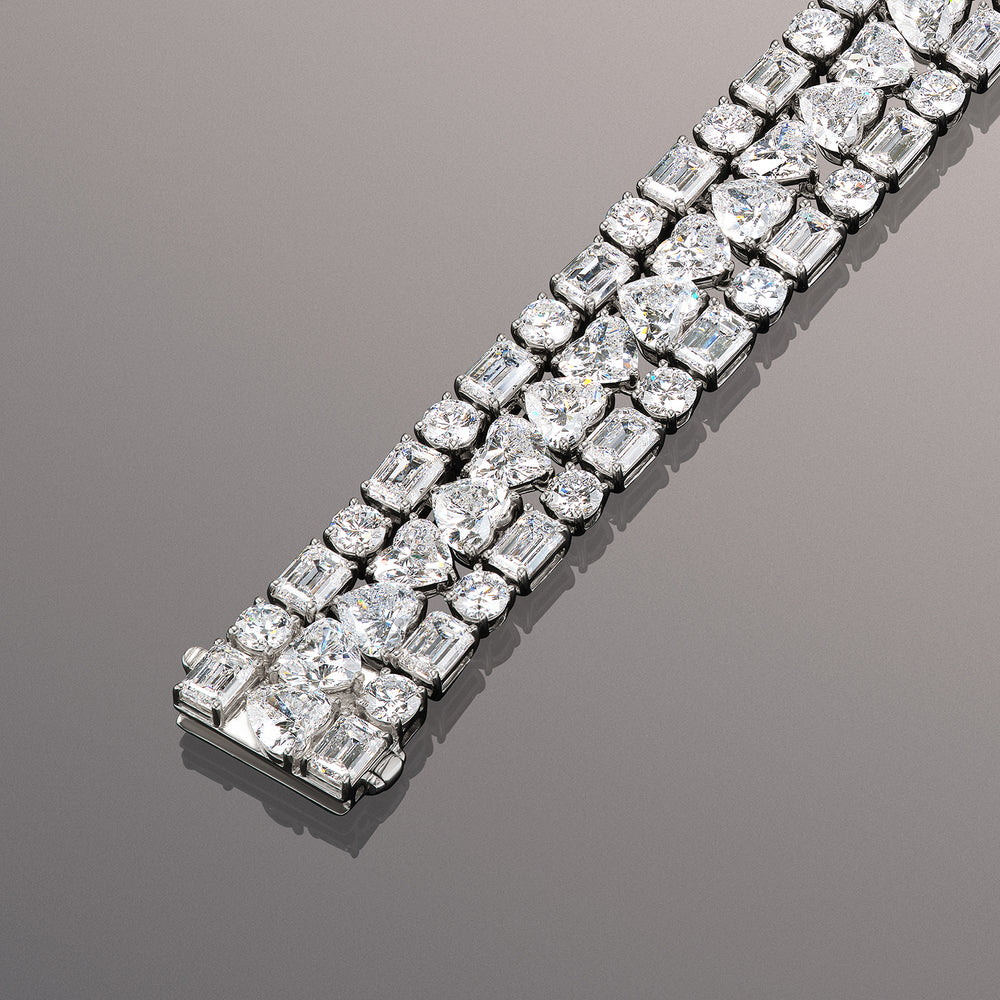 The Cole Bracelet with Lab Cut Diamond in 14KT White Gold view 5
