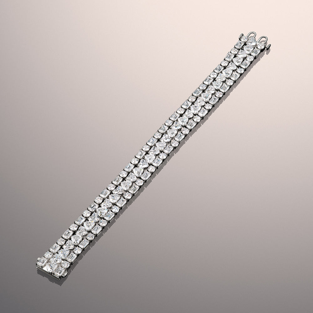 The Cole Bracelet with Lab Cut Diamond in 14KT White Gold view 6
