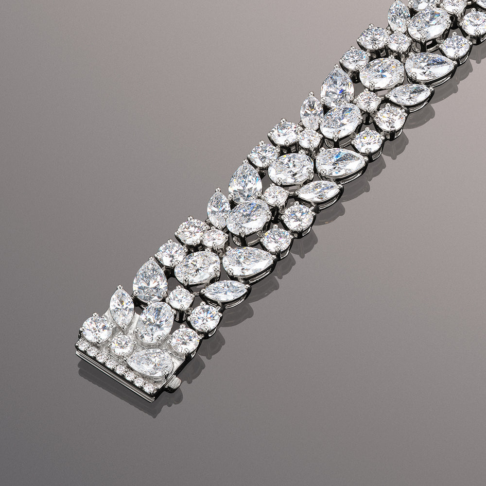 The Courbet Bracelet with Lab Cut Diamond in 14KT White Gold view 5
