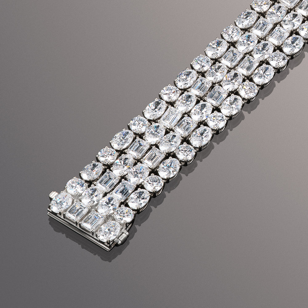 The Frost Bracelet with Lab Cut Diamond in 14KT White Gold view 5
