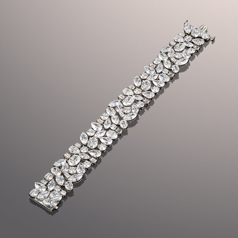 The Boudin Bracelet with Lab Cut Diamond in 14KT White Gold view 6
