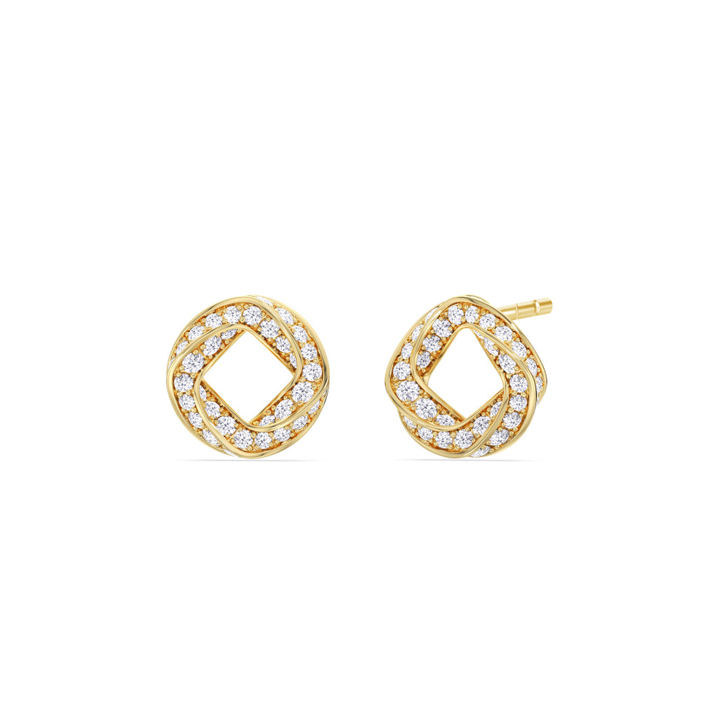 The Bond Studs with 18KT Yellow Gold / Lab / 5/8 Cut Diamond in 14KT Yellow Gold / Lab / 5/8 view 2
