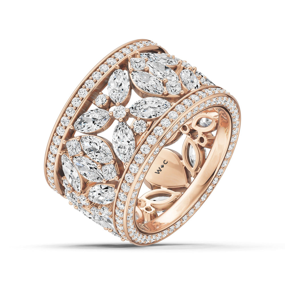 The Harper Eternity Ring with 14KT Rose Gold / Lab / 6 1/2 Cut Diamond in 14KT Rose Gold / Lab / 6 1/2 view 3
