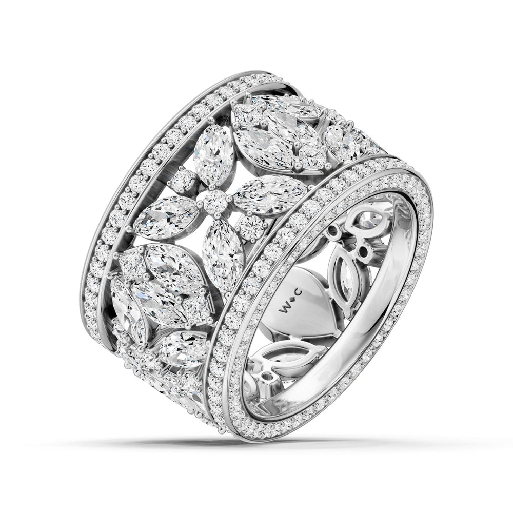 The Harper Eternity Ring with 14KT White Gold / Lab / 6 1/2 Cut Diamond in 14KT White Gold / Lab / 6 1/2 view 3
