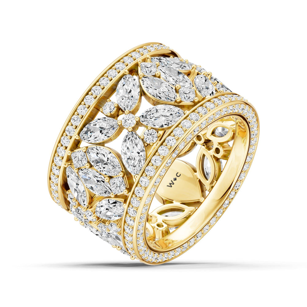 The Harper Eternity Ring with 14KT Yellow Gold / Lab / 6 1/2 Cut Diamond in 14KT Yellow Gold / Lab / 6 1/2 view 3
