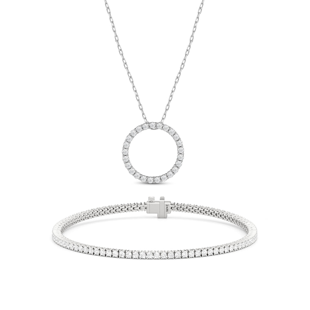 The Forever Set with 14KT White Gold / Lab / 2 1/4 Cut Diamond in 14KT White Gold / Lab / 2 1/4 view 1
