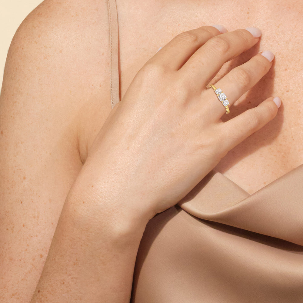 engagement-ring-1590316 with Cushion Cut Diamond in 14KT Rose Gold view 4

