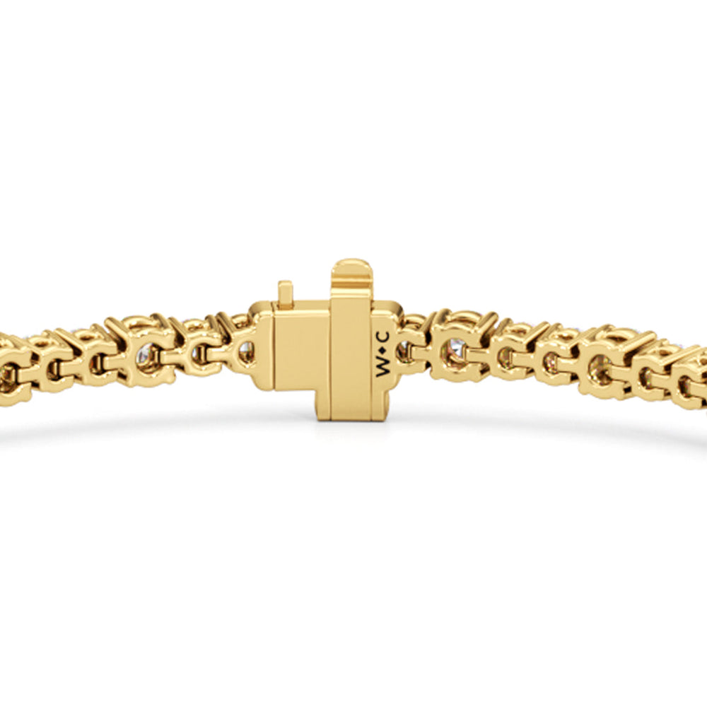Round Sequenced Tennis Bracelet with 3 5/8 Cut Diamond in 14KT Yellow Gold view 7
