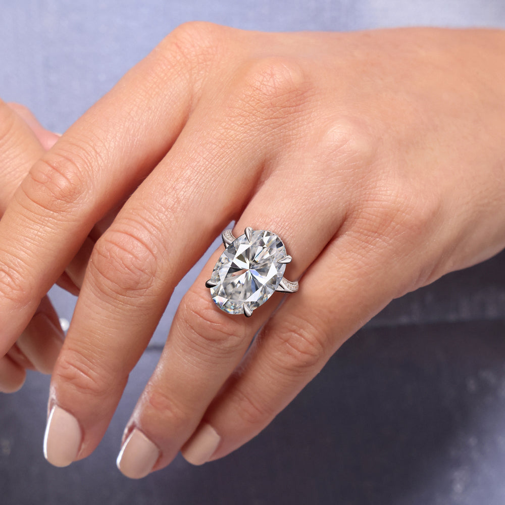 Model Wearing The Botticelli Ring with Lab Grown Diamond view