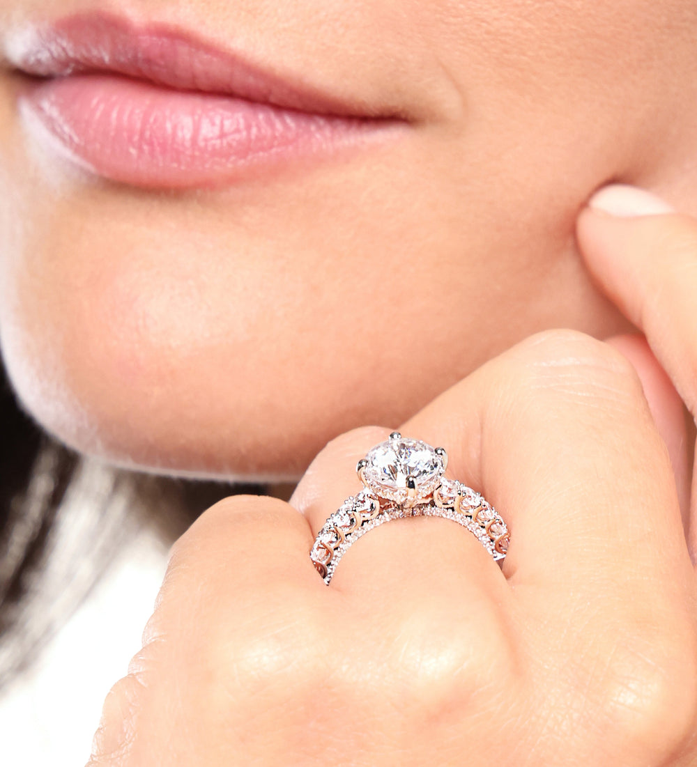 Model Wearing The Fifth Avenue Ring (E+ VVS+) with Lab Grown Diamond view