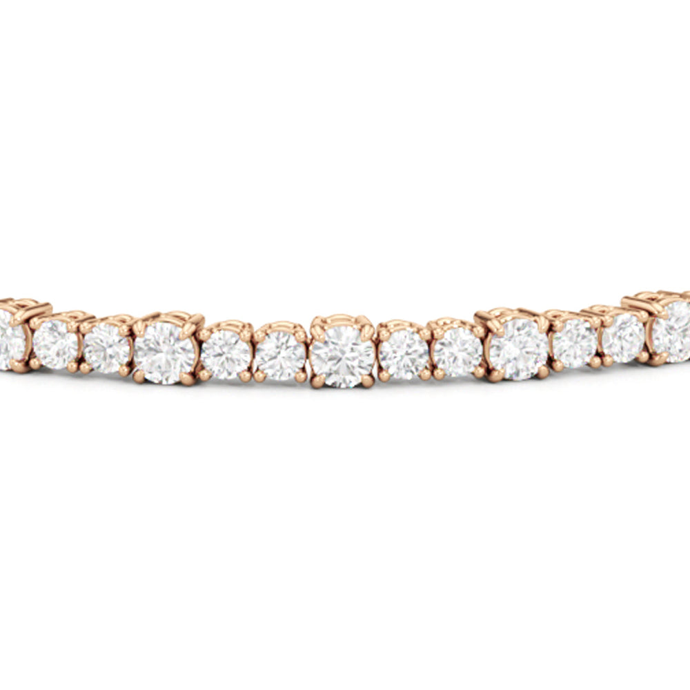 Round Sequenced Tennis Bracelet with 3 5/8 Cut Diamond in 14KT Rose Gold view 6

