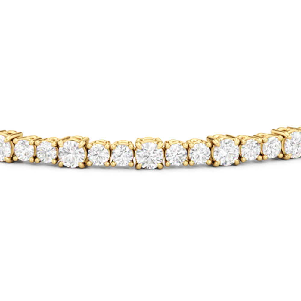 Round Sequenced Tennis Bracelet with 3 5/8 Cut Diamond in 14KT Yellow Gold view 6

