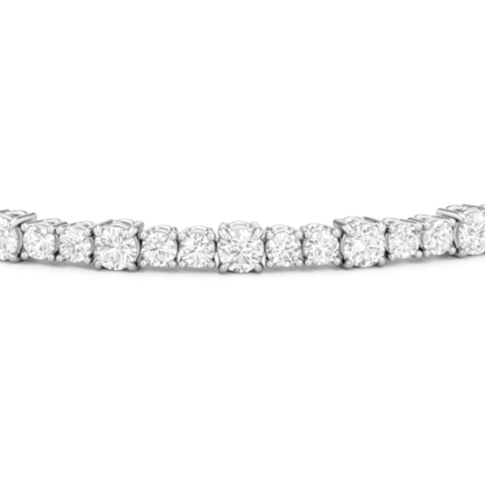 Round Sequenced Tennis Bracelet with 3 5/8 Cut Diamond in 14KT White Gold view 6
