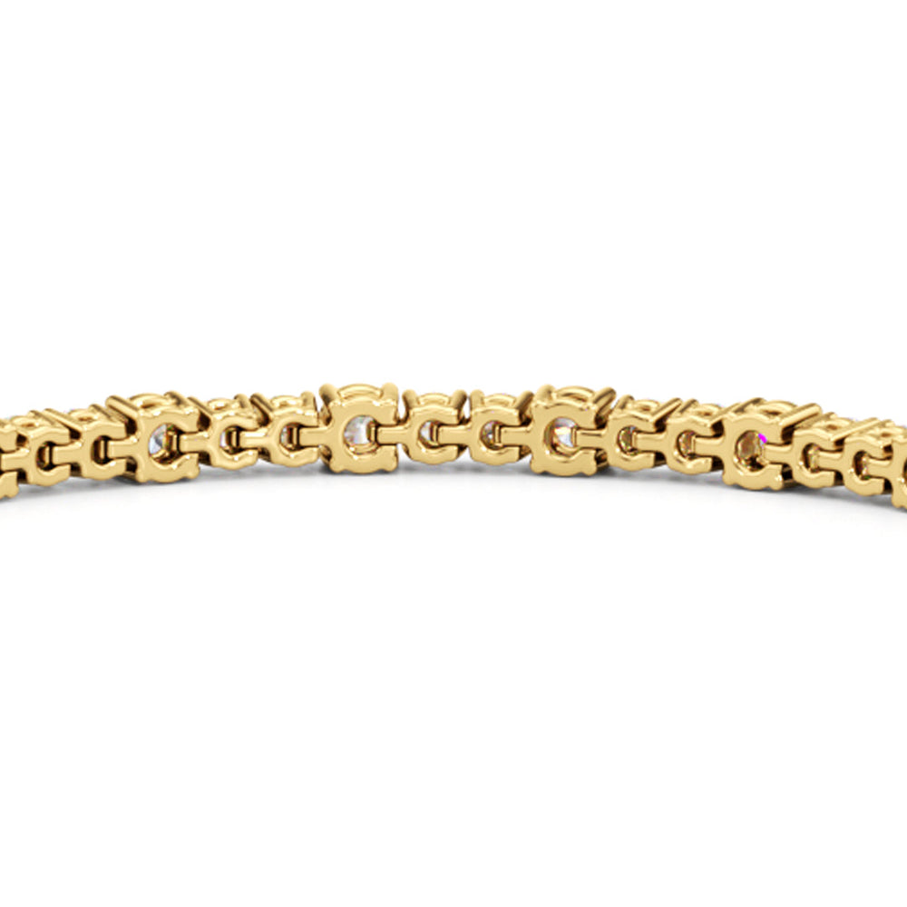 Round Sequenced Tennis Bracelet with 3 5/8 Cut Diamond in 14KT Yellow Gold view 8
