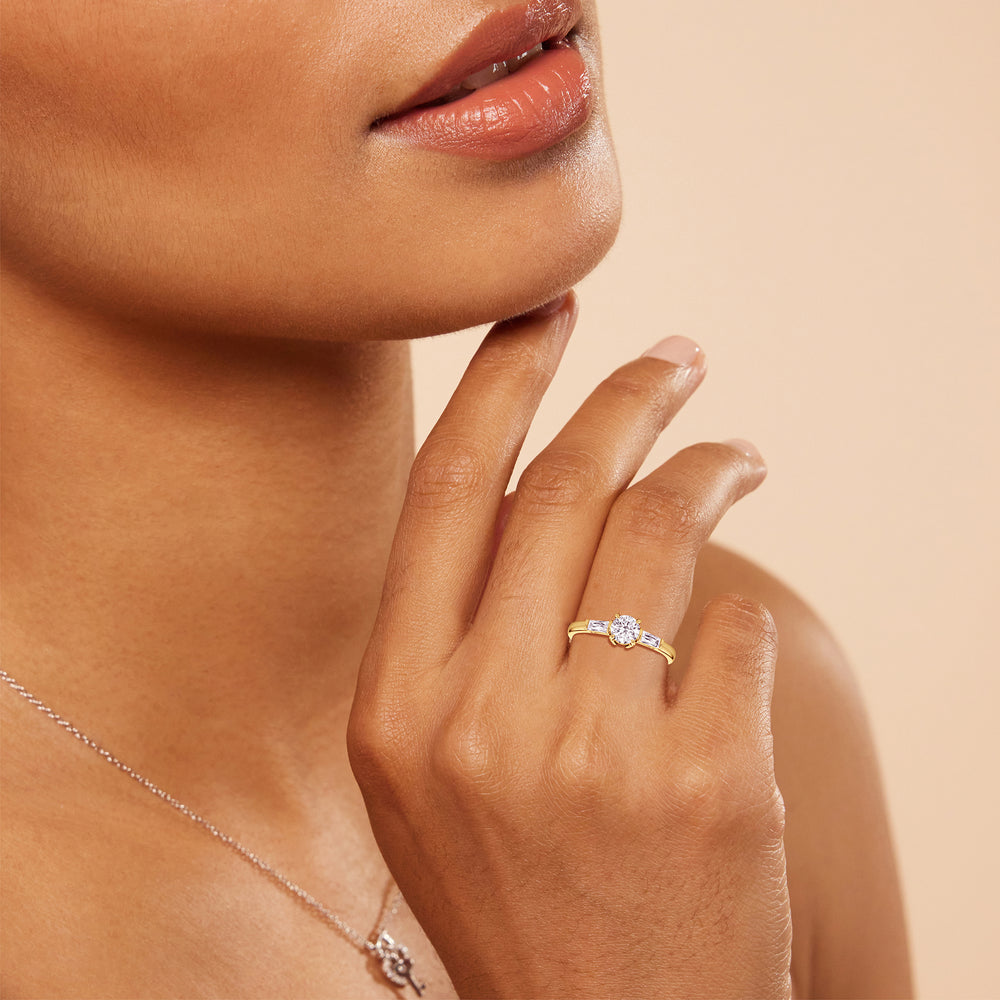 The Maeve Engagement Ring with Oval Cut Diamond in 14KT Rose Gold view 5
