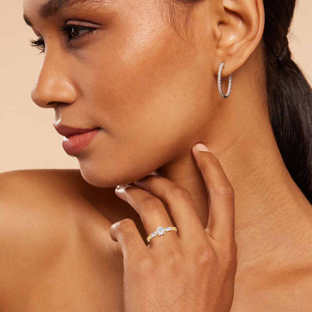 The Maeve Engagement Ring with Oval Cut Diamond in 14KT Rose Gold view 6
