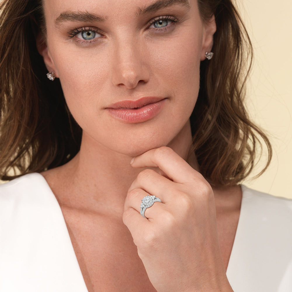 The Estelle Diamond Wedding Band with 18KT Rose Gold Cut Diamond in 14KT Rose Gold view 6
