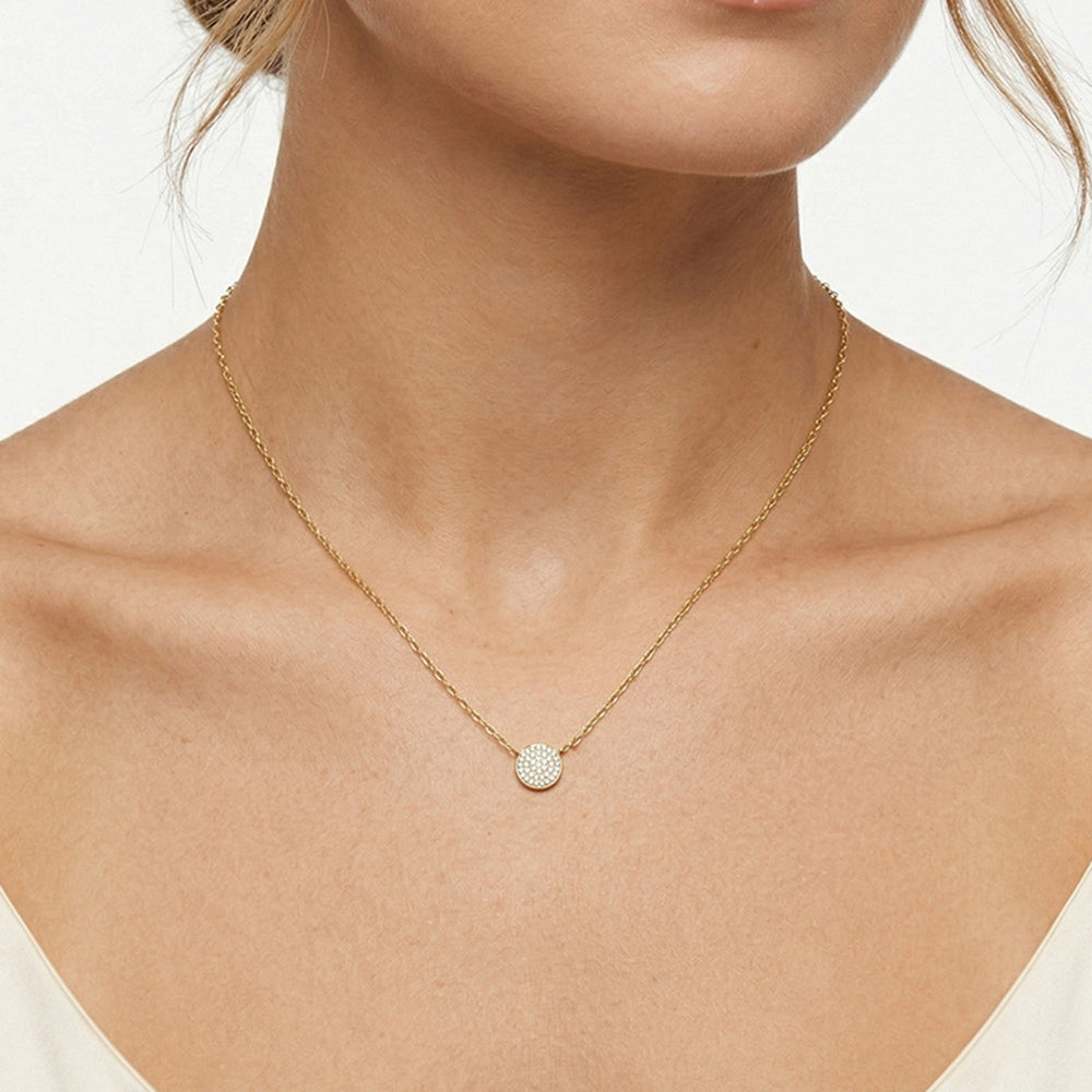 The Linden Pendant Necklace with 18K Yellow Gold Vermeil / Lab / 1/10 Cut Diamond in 14KT 18K Yellow Gold Vermeil / Lab / 1/10 view 3

