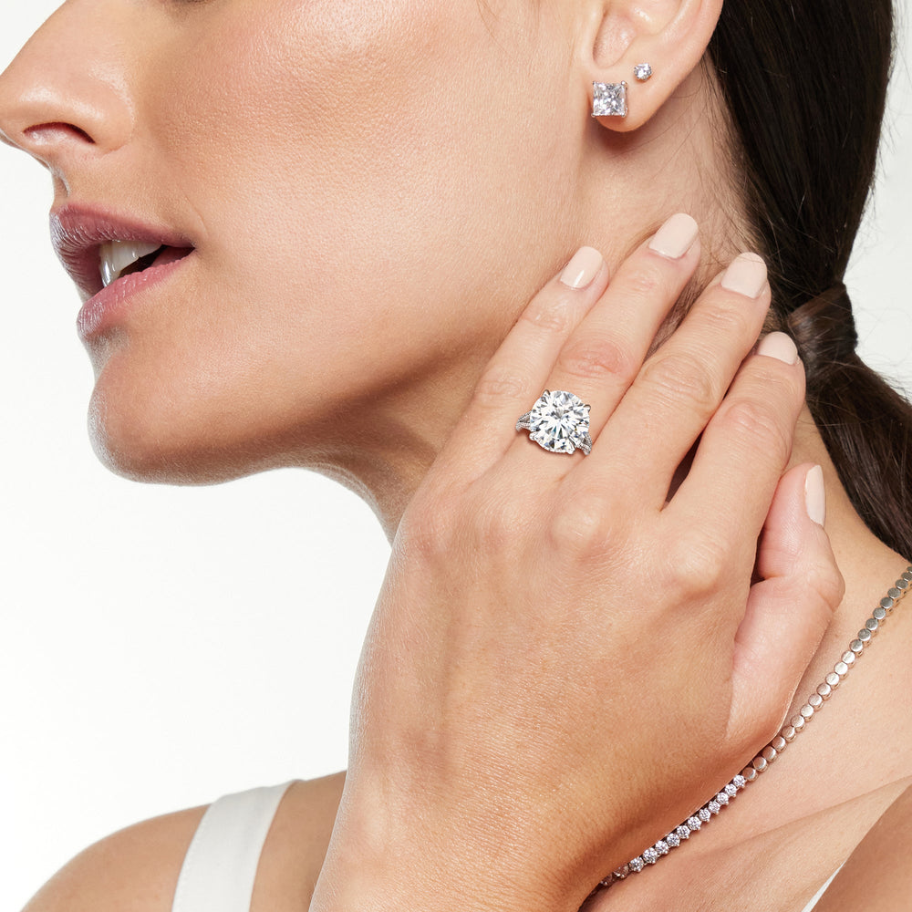 Model Wearing The Signac Ring with Lab Grown Diamond view