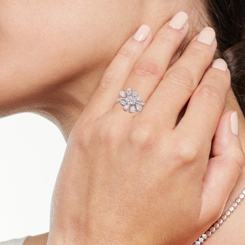 Model Wearing Gardenia Ring view