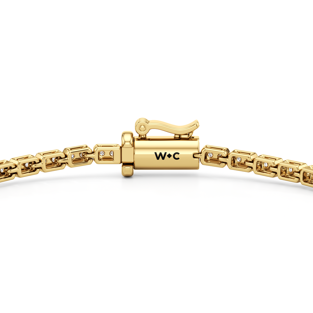 The Elara Bracelet with Lab Cut Diamond in 14KT 18K Yellow Gold Vermeil view 6
